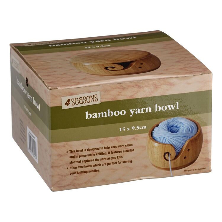 4 Seasons Bamboo Yarn Bowl Natural 15 x 9.5 cm