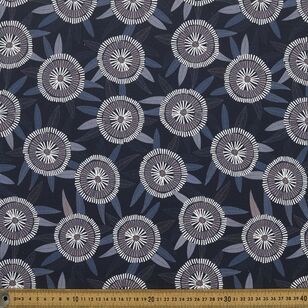 Jocelyn Proust Gum Blossom 150 cm Printed Decorator Fabric Navy 150 cm