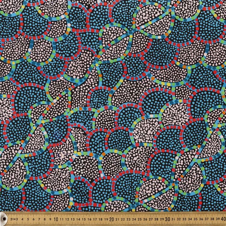 Warlu Native Seed Dreaming Abstract 150 cm Printed Decorator Fabric
