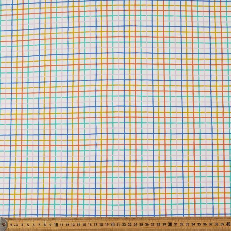 Crosshatch Printed 148 cm Organic Cotton Elastane Jersey Fabric