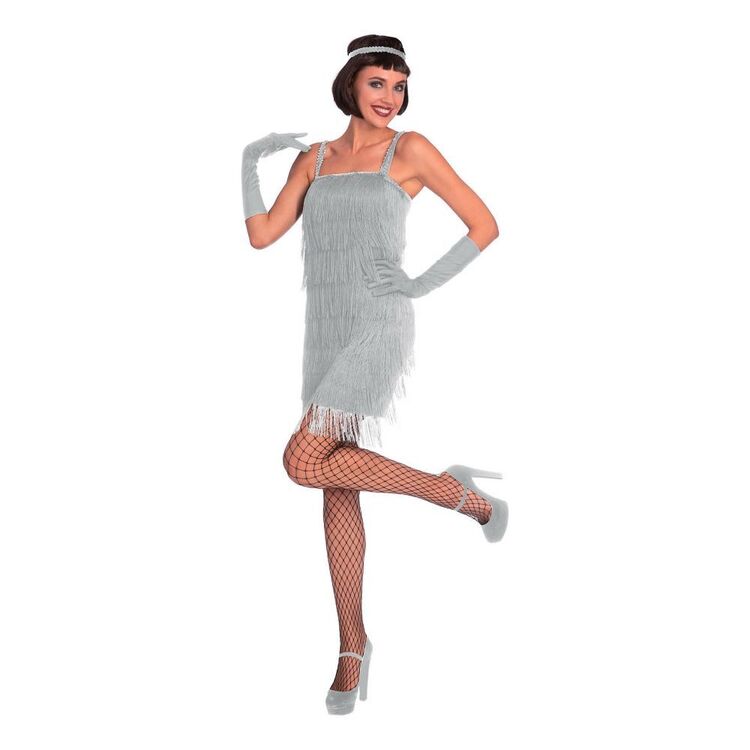 Amscan Silver Flapper Adult Costume Silver
