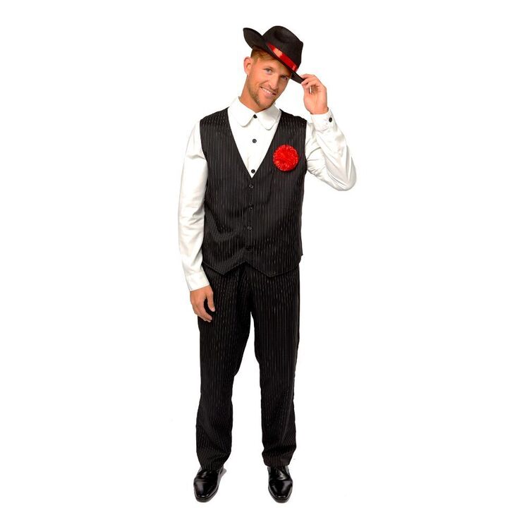Amscan Gangster Man Adults Costume Multicoloured Large