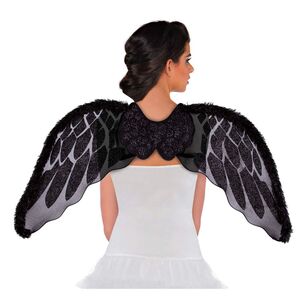 Amscan Marabou Faux Fur Adult Angel Wings Black