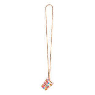Amscan Fiesta Beaded Chain Necklace & Shot Glass Multicoloured