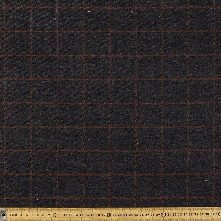 Brown Checks #2 Patterned 145 cm Wool Blend Suiting Fabric