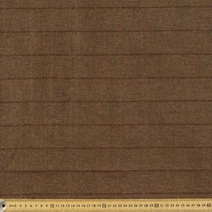 Brown Checks #5 Patterned 145 cm Wool Blend Suiting Fabric Latte 145 cm