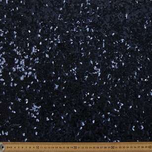 Small Teardrop Patterned 125 cm Sequin Fabric Navy 125 cm