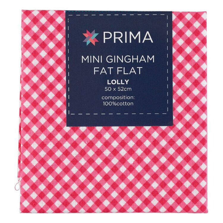 Prima Mini Gingham Printed Flat Fat Blender Fabric