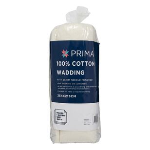 Primaloft Wadding Prima Cotton Quilt Wadding Queen Bed Natural 254 x 213 cm | Spotlight ...