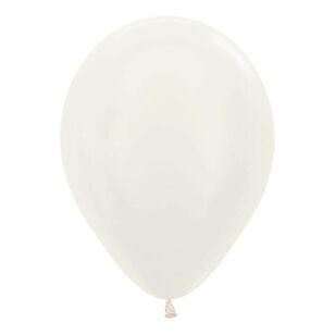 Spartys Pearl Latex Balloon 20 Pack White 30 cm