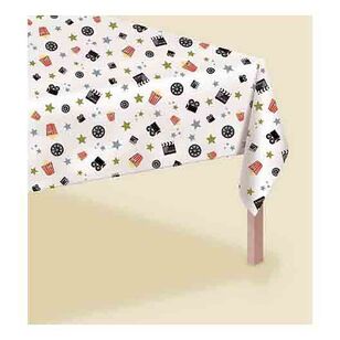 Amscan Hollywood Popcorn Plastic Table Cover  Multicoloured