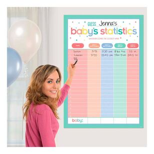 Amscan Baby Shower Statistics Game Multicoloured