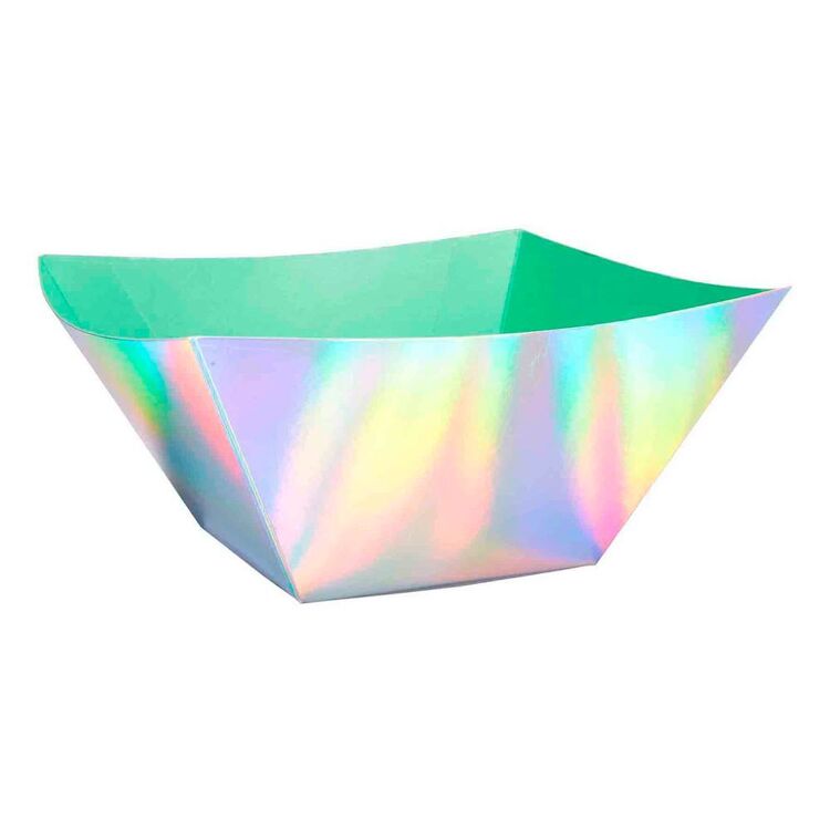 Amscan Shimmering Party Iridescent Paper Serving Bowls