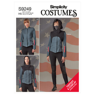 Simplicity Sewing Pattern S9249 Misses' Costume Jacket, Pants, Cropped Hooded Tabard, Mask