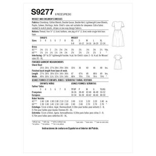 Simplicity Sewing Pattern S9277 Misses' & Children's Dresses All Sizes