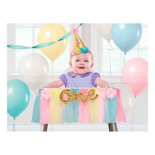 Amscan 1st Birthday Girl Deluxe High Chair Decoration Multicoloured
