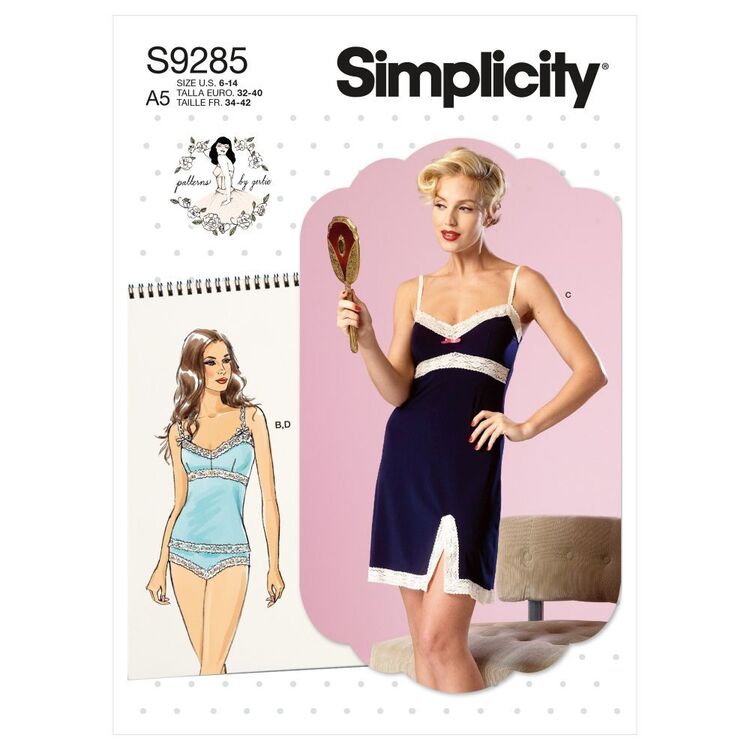 Simplicity Sewing Pattern S9285 Misses' Camisoles, Slip & Panties