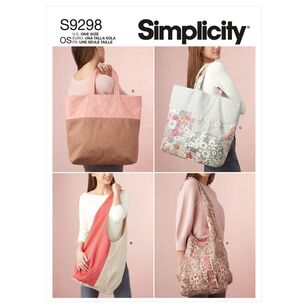 Simplicity Sewing Pattern S9298 Market Tote Bags One Size