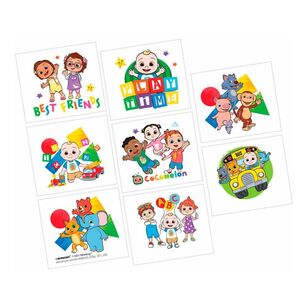 Amscan Cocomelon Party Favour Tattoos 8 Pack Multicoloured