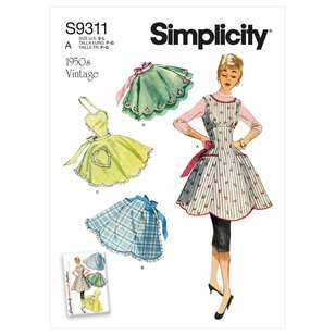 Simplicity Sewing Pattern S9311 Misses' Vintage Aprons All Sizes