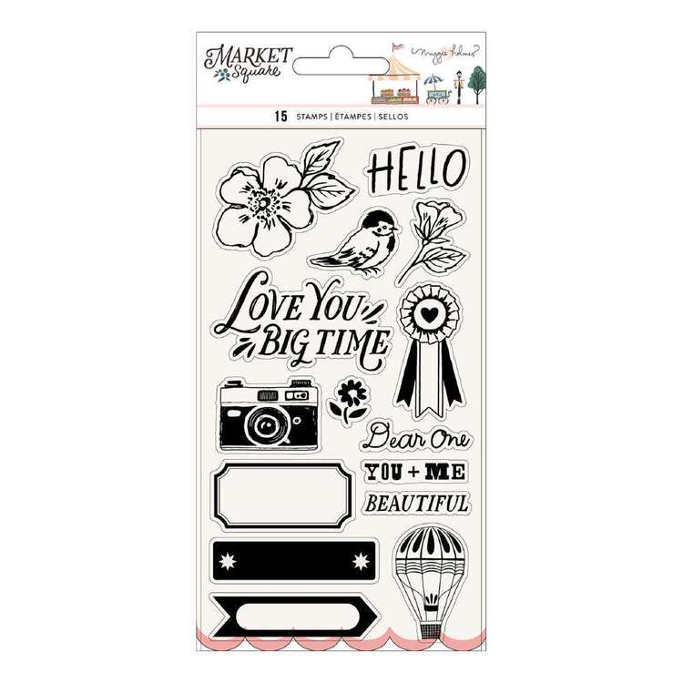 American Crafts Maggie Holmes Market Square Acrylic Stamp Set