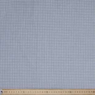 Small Gingham Printed 140 cm Double Cloth Fabric Ashley Blue 140 cm