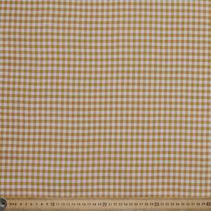 Small Gingham Printed 140 cm Double Cloth Fabric Fall Leaf 140 cm