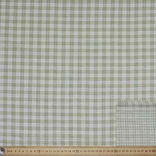 Medium Gingham Printed 140 cm Double Cloth Fabric Desert Sage 140 cm
