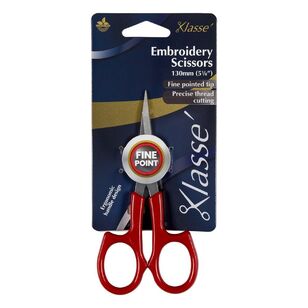 Klasse 5.5'' Fine Tip Embroidery Scissors Red 5.5 in