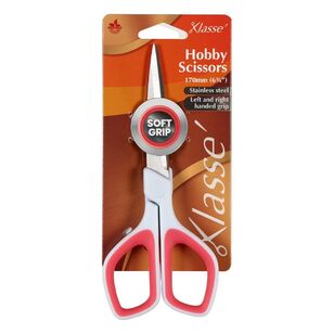Klasse 6.75'' Soft Grip Hobby Scissors White & Pink 6.75 in