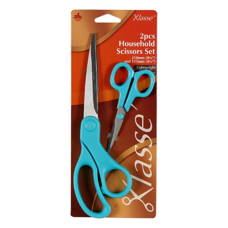 Klasse Household Scissors 2 Pack Blue 4.5 in / 8.5 in