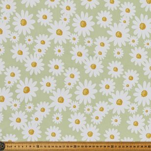 Daisy Rope 3 Pass 120 cm Blockout Curtain Fabric Green 120 cm