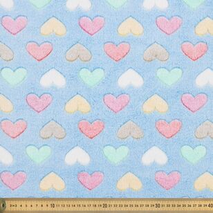 Hearts Printed 148 cm Burnout Fleece Fabric Lavender 148 cm