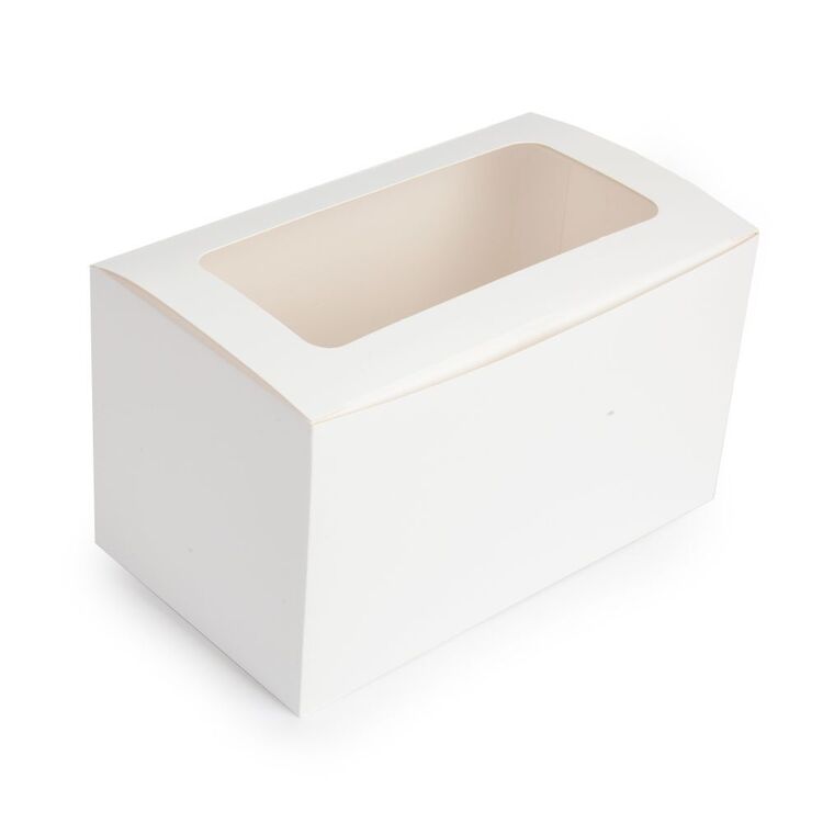 Party Creator White Rectangular Cake Box & Cupcake Carrier White