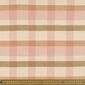 Yarn Dyed Large Check Printed 110 cm Cotton Fabric Ivory & Pink 110 cm
