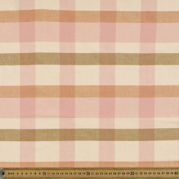 Yarn Dyed Large Check Printed 110 cm Cotton Fabric