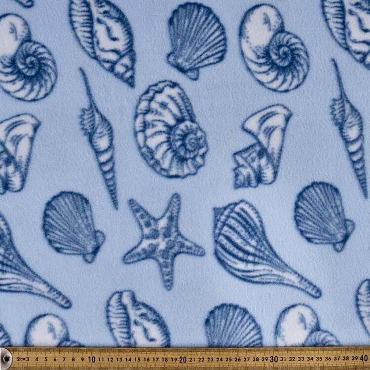 Shells Printed 148 cm Husky Polar Fleece Fabric