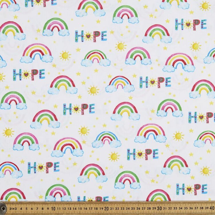 Rainbow Hope Printed 112 cm Cotton Fabric