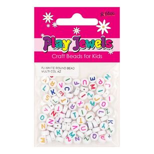 Ribtex Play Jewels White Alphabet Round Beads Multicoloured 15 g
