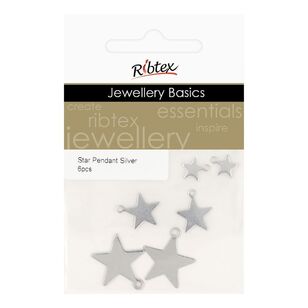 Ribtex Jewellery Basics Star Pendant 6 Pack Silver