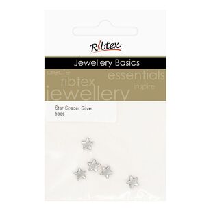 Ribtex Jewellery Basics Star Spacers 5 Pack Silver