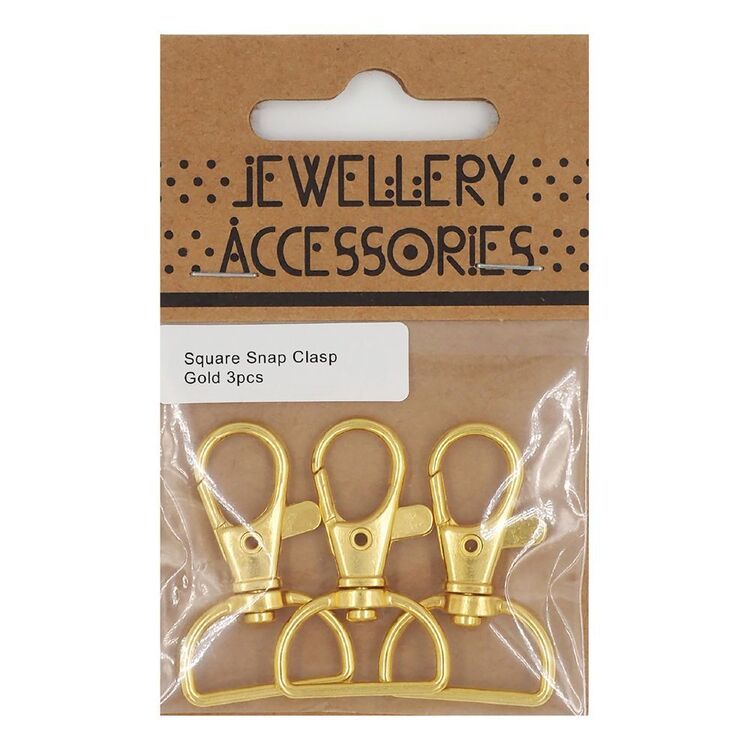 Ribtex Jewellery Accessories Square Snap Clasp Base 3 Pack