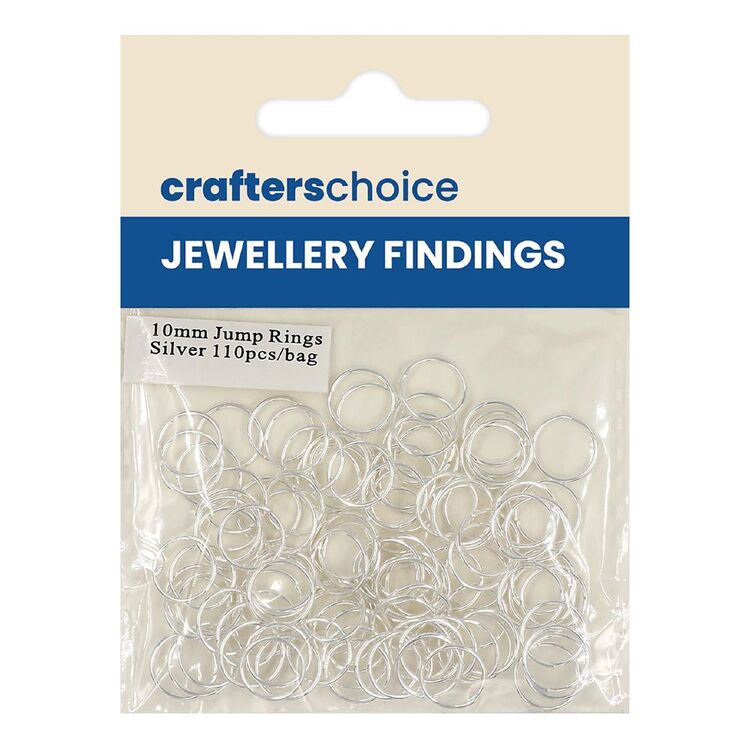 Crafters Choice Jump Ring 110 Pack Silver 10 mm
