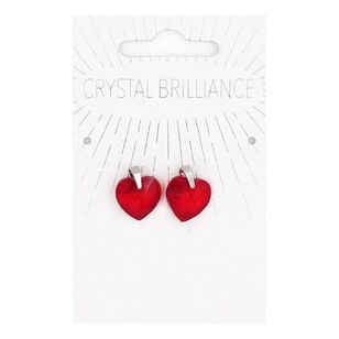 Ribtex Crystal Brilliance Chinese Crystal Heart Pendant 2 Pack Red 28mm