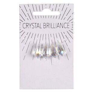 Ribtex Crystal Brilliance Clear Chinese Crystal Teardrop 4 Pack Clear AB 16 mm