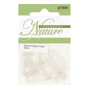 Ribtex Inspired By Nature Stone Chip Pendant 6 Pack Clear 6 x 15 mm