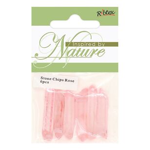 Ribtex Inspired By Nature Stone Chip Pendant 6 Pack Pink 6 x 15 mm