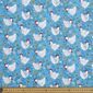 Country Chickens Printed 112 cm Cotton Fabric Blue 112 cm