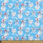 Nurse Cats Printed 112 cm Cotton Fabric Blue 112 cm