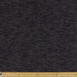 Luna Rib Marle 140 cm Upholstery Fabric Charcoal 140 cm